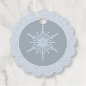 Zilverfolie Sneeuwvlok Stippen Patroon Bruiloft Be Bedankjes Labels (Achterkant)