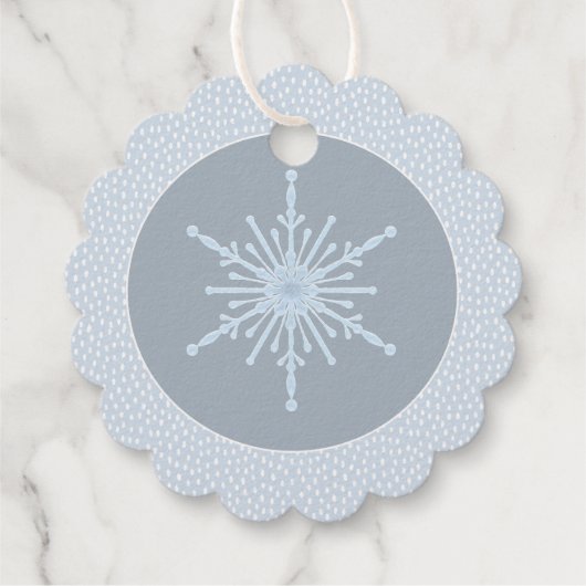 Zilverfolie Sneeuwvlok Stippen Patroon Bruiloft Be Bedankjes Labels (Achterkant)