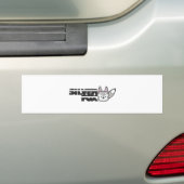 Zilverfox logo bumpersticker (Op auto)