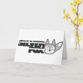 Zilverfox logo kaart (Gele Bloem)