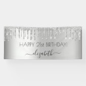 Zilvergarnaal van de feestdag spandoek (Horizontaal)