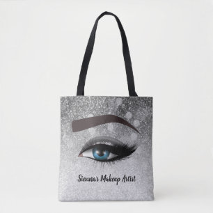 Zilverglaasde ogen zweven   make-up kunstenaar tote bag