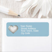 Zilverglazen hart etiket (Insitu)