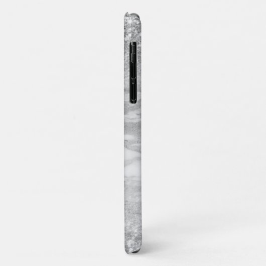 Zilverglitter en grijs marmermengsel Case-Mate iPhone case (Achterkant/links)