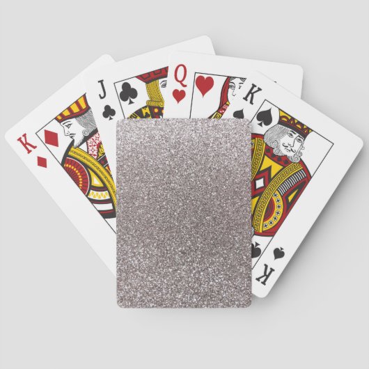 Zilverglitter Speelkaarten (Achterkant)