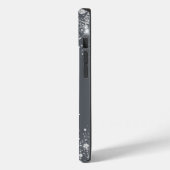 Zilverglitterbloemen met vuurwapennaam Case-Mate iPhone case (Achterkant / Links)