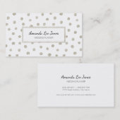 Zilverglitterstippen Visitekaartje (Voorkant / Achterkant)