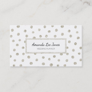 Zilverglitterstippen Visitekaartje