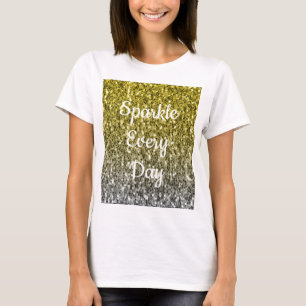 Zilvergouden donkere sparren t-shirt