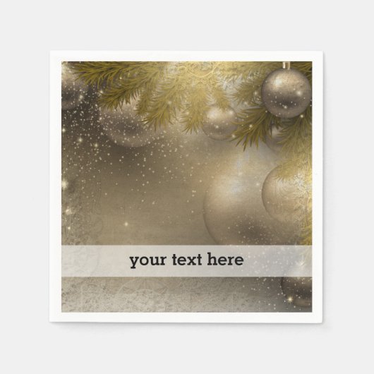 Zilvergouden ornamenten servetten (Voorkant)