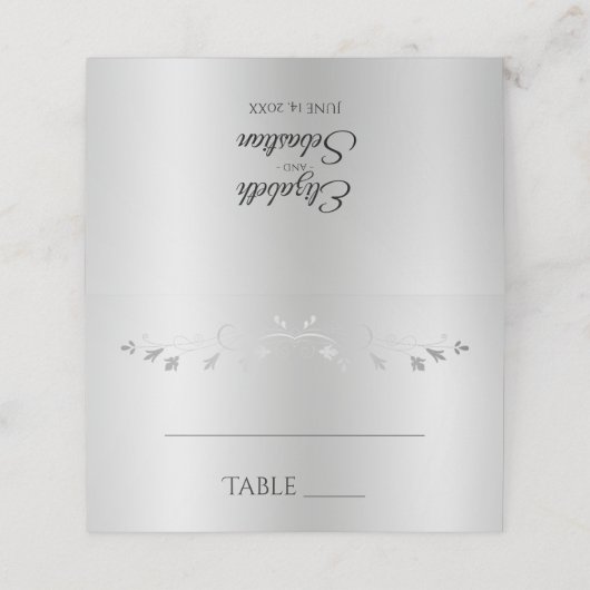 Zilvergradiënt en  Vlaamse legante bruiloft (Buitenkant ongevouwen)