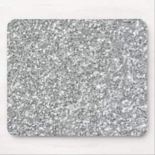 Zilvergrijs Bling Glitter Muismat