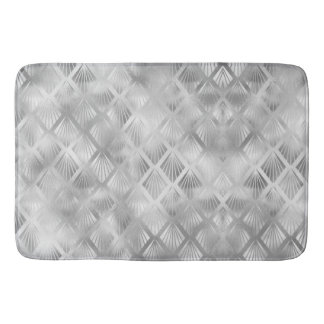 Zilvergrijs Geometrisch Abstract Badmat