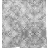 Zilvergrijs Geometrisch Abstract Douchegordijn (Voorkant)