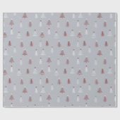 Zilvergrijs kerstboom inpakpapier (Vlak)