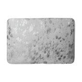 Zilvergrijs Koeienhuid Print Metallic Badmat (Voorkant)