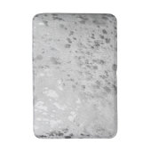 Zilvergrijs Koeienhuid Print Metallic Badmat (Voorkant Verticaal)
