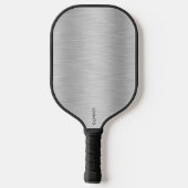 Zilvergrijs Metallic Textuur Pickleball Paddle (Achterkant)