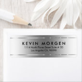 Zilvergrijze achtergrond etiket (Insitu)