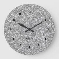 Zilvergrijze faux glitter