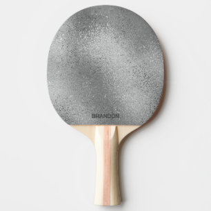 Zilvergrijze, gladde glazen textuur tafeltennisbatje
