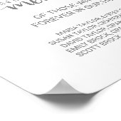 Zilvergrijze kalligrafie in het teken van het lief poster (Hoek)