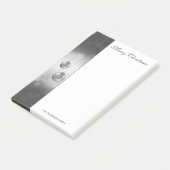 Zilvergrijze kerstcadeautjes met aangepaste tekst post-it® notes (Schuin)