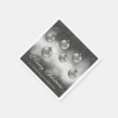 Zilvergrijze kerstcadeautjes met aangepaste tekst servet (Hoek)