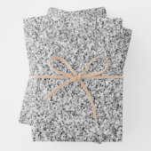 Zilvergrijze lichtglitter inpakpapier vel (In situ)