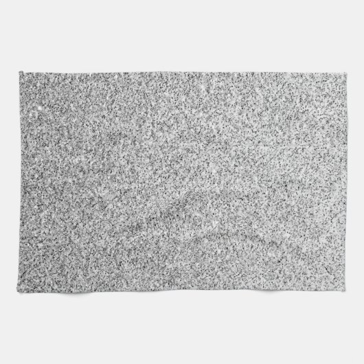 Zilvergrijze lichtglitter theedoek (Horizontaal)