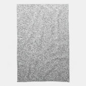 Zilvergrijze lichtglitter theedoek (Verticaal)