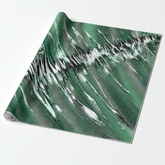 Zilvergroen naar zwart Abstract Cadeaupapier