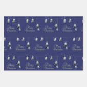 Zilverkerstversieringen Inpakpapier Vel (Voorkant 2)