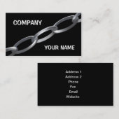 Zilverketen Visitekaartje (Voorkant / Achterkant)