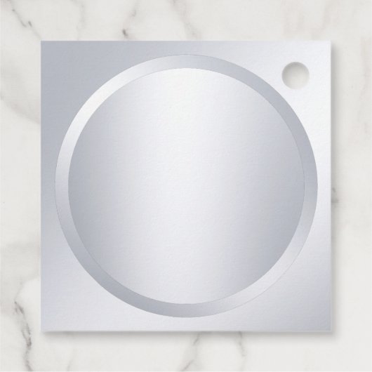 Zilverkijk Moderne Lege Sjabloon met elegant Bedankjes Labels (Achterkant)