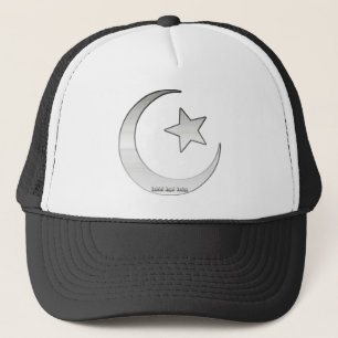 Zilverkleurd Star- en Crescent-symbool Trucker Pet