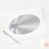 zilverkleurige diamant Stickers (Envelop)