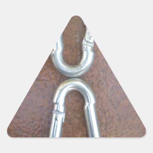 Zilveroneindig Driehoek Sticker (Voorkant)