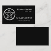 Zilverpentagramol Visitekaartje (Voorkant / Achterkant)