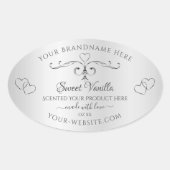  zilverproduct labels  decor hart (Voorkant)