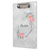 Zilverroze floralen klembord (Links)