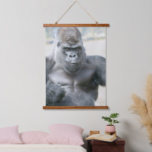 Zilverrug Onvergetelijke Aanwezigheid Hangend Wandkleed