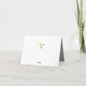 Zilversatin & goudbloem-splendor bedankkaart (Achterkant)