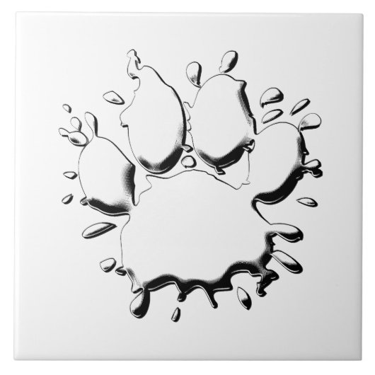 Zilverslinddoektekening Tegeltje (Voorkant)