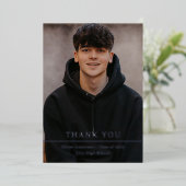 zilversplitsing | Foto Afstuderen Dank u Folie Uitnodiging (Staand Voorkant)