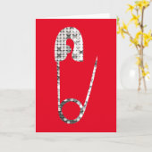 zilverveiligheidspinnen kaart (Gele Bloem)