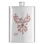 Zilvervlucht van een Phoenix Monogrammed Flacon (Voorkant)