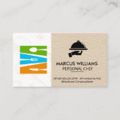 Zilverwaren logo | Restaurant Eigenaar | Leder Visitekaartje (Voorkant)