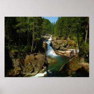 Zilverwaterval in Mount Rainier National Park Poster
