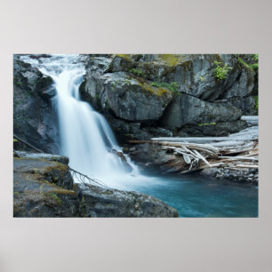 Zilverwaterval, Mount Rainier National Park Poster
